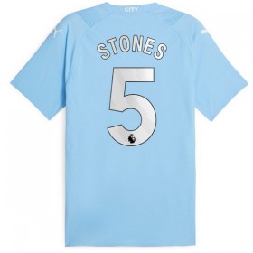 Jalkapallo Pelipaidat/Peliasut Manchester City 2023-24 Stones 5 Kotipelipaita